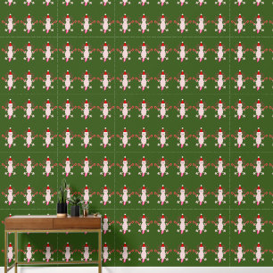 Cute Christmas Axolotl Patterned Wallpaper