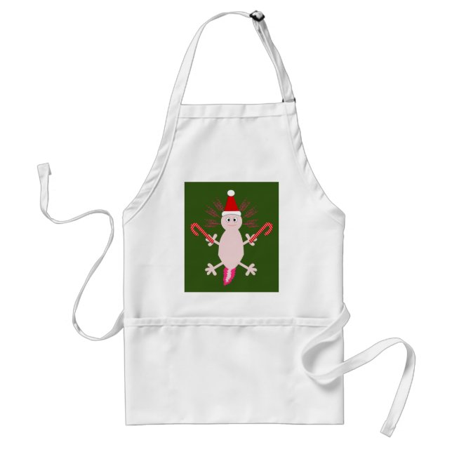 Cute Christmas Axolotl Standard Apron (Front)