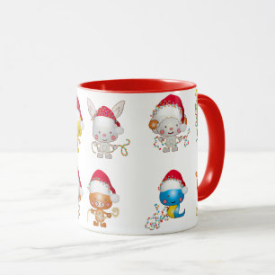 Cute Christmas Baby Animal Xmas Hat Holiday Coffee Mug