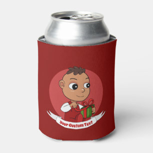 Cute Christmas baby cartoon Can Cooler