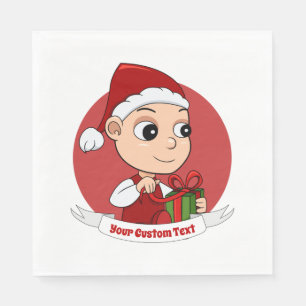 Cute Christmas baby cartoon Napkins