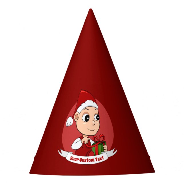 Cute Christmas baby cartoon Party Hat (Front)