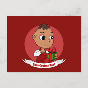 Cute Christmas baby cartoon Postcard