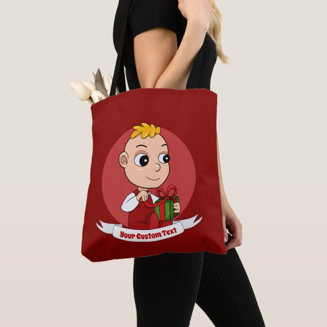 Cute Christmas baby cartoon Tote Bag (Close Up)