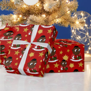 Cute Christmas baby cartoon Wrapping Paper