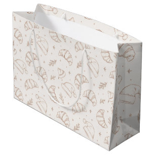 Cute christmas bakery croissant pattern Gift Bag
