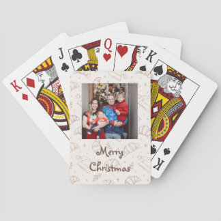 Cute christmas bakery croissant pattern playing cards