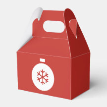 Cute Christmas Ball Red Favour Box