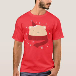 Cute Christmas Bear Winter Snow New Year Premium  T-Shirt