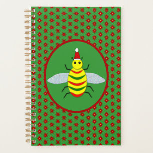 Cute Christmas Bee and Poinsettia Flowers Planner