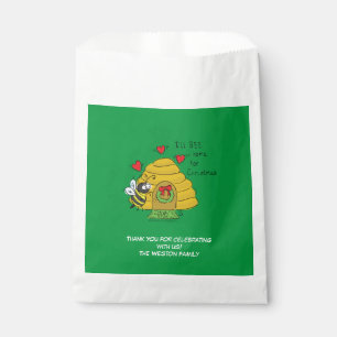 Cute Christmas Bee Funny Holiday Cartoon Favour Bags