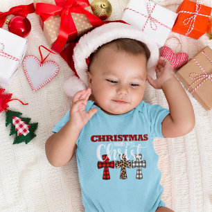 Cute Christmas Begins With Christ Religious Baby Bodysuit