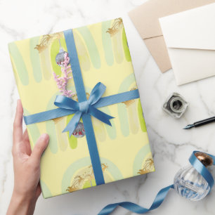 Cute Christmas bell Line Art Wrapping Paper