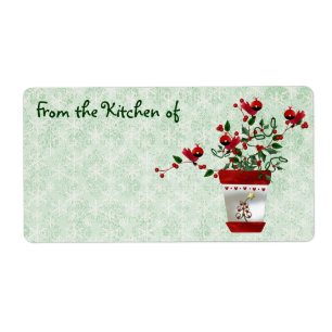 Cute Christmas Birds Kitchen Labels