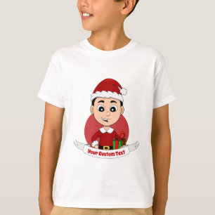 Cute Christmas boy with black hair T-Shirt