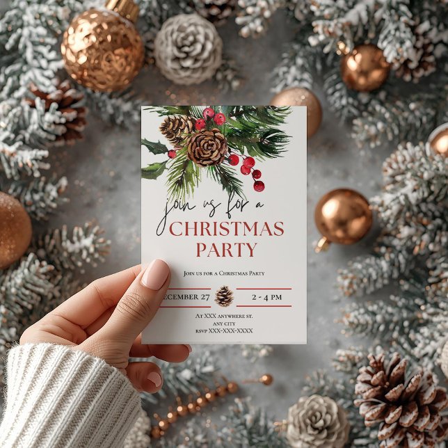 Cute Christmas Bright Holiday Party Christmas Bake Invitation (Creator Uploaded)