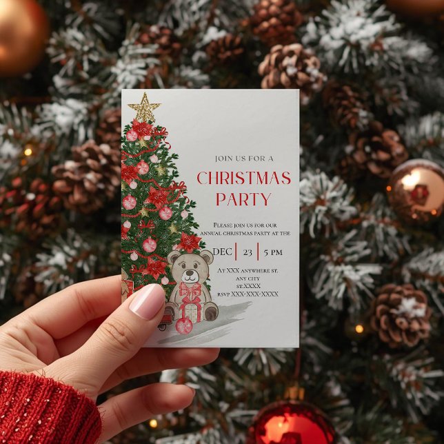 Cute Christmas Bright Holiday Party Christmas Bake Invitation (Creator Uploaded)