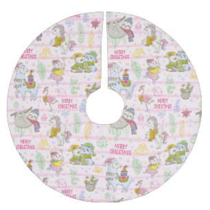 Cute  Christmas Brushed Polyester Tree Skirt