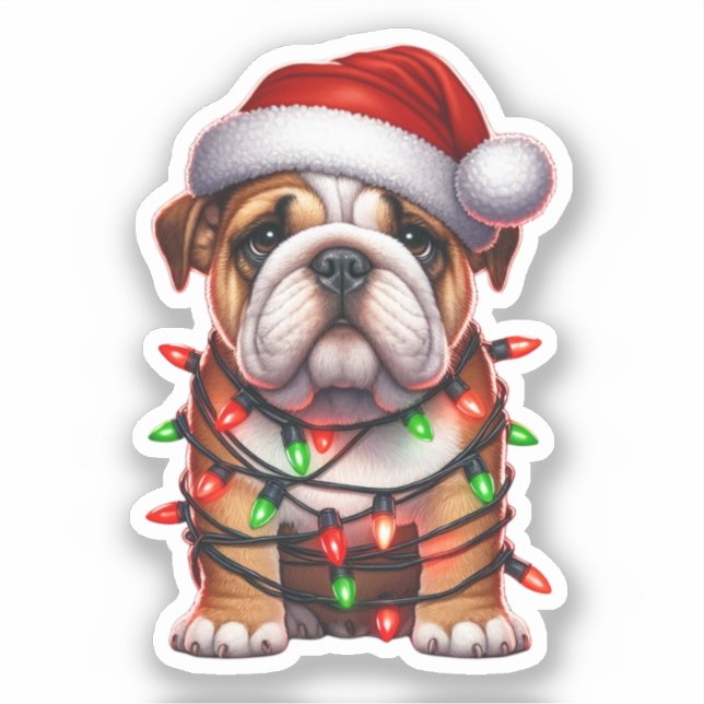 Cute Christmas Bulldog  (Front)