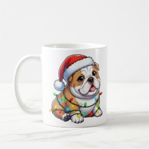 Cute Christmas Bulldog Mug