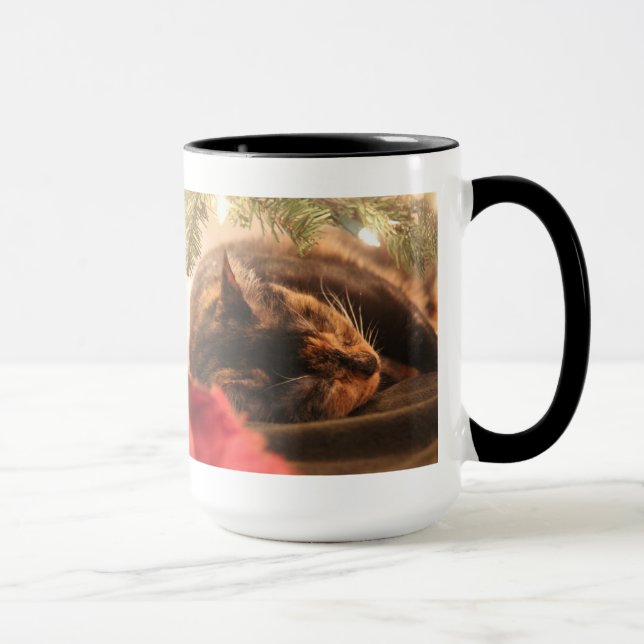 Cute Christmas Calico, Xmas Dreams Can Come True! Mug (Right)