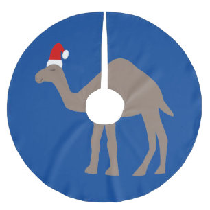 Cute Christmas Camel Brushed Polyester Tree Skirt