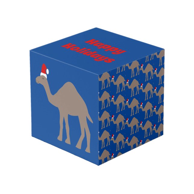 Cute Christmas Camel Custom Cube (Front Angled)