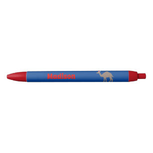 Cute Christmas Camel Custom Name Black Ink Pen