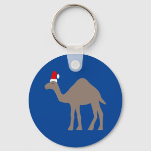 Cute Christmas Camel Custom Name Key Ring
