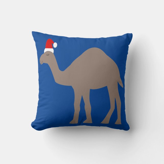 Cute Christmas Camel Double Side Patterned Cushion (Front)