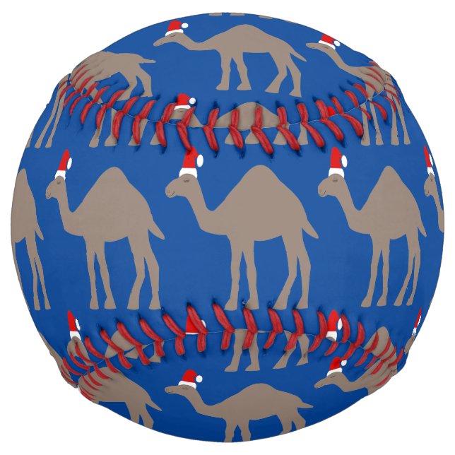 Cute Christmas Camel Patterned Softball (Front)