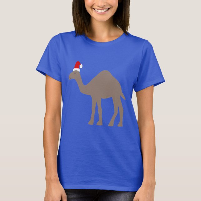 Cute Christmas Camel T-Shirt (Front)