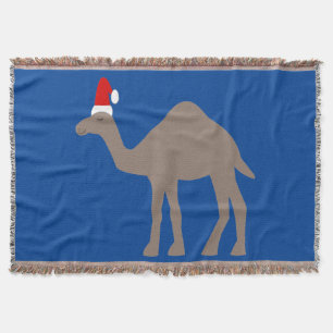 Cute Christmas Camel Throw Blanket