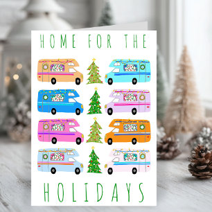 Cute Christmas Camper Vintage Motorhomes RV Xmas Card