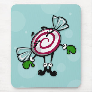 CUTE CHRISTMAS CANDY HOLIDAY VERTICAL MOUSE PAD