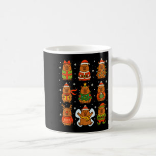 Cute Christmas Capybara Funny Family Xmas Men Wome Coffee Mug