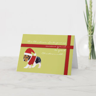 Cute Christmas Card (Dog) - Customisable