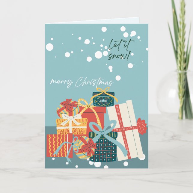 Cute Christmas card let it snow (Front)
