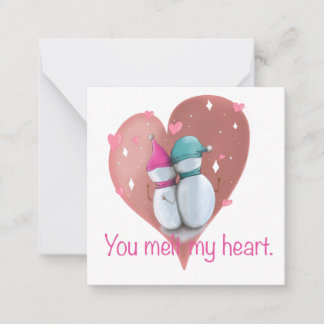 Cute Christmas Card. Snowman Christmas Card. Card