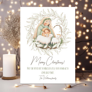 Cute Christmas Card with Your Photo on Back
