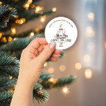 Cute Christmas Carol Typography Tree Personalised Classic Round Sticker<br><div class="desc">Cute Christmas Carol Typography Tree Personalised Sticker
This rustic design and classic word art Christmas carol will be the perfect addition to your season. Stick them on gift bags or treat boxes! Easy to customise with text,  fonts,  and colours.</div>