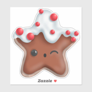 Cute Christmas Cartoon   Star Cookie