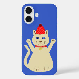 Cute Christmas Cat iPhone 16 Case