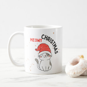 cute christmas cat coffee mug