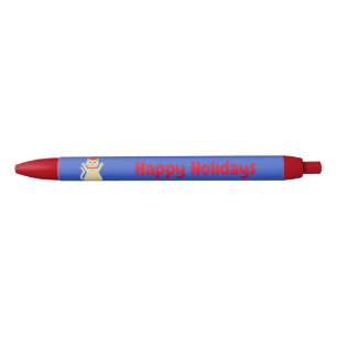 Cute Christmas Cat Custom Black Ink Pen
