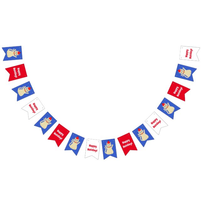 Cute Christmas Cat Custom Bunting (All)