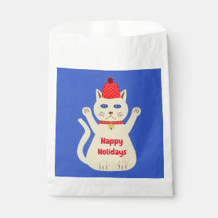 Cute Christmas Cat Custom Favour Bags