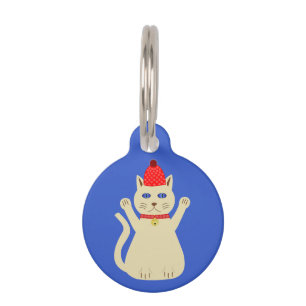 Cute Christmas Cat Custom Pet Tag