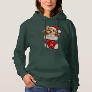 Cute Christmas Cat Dog Festive Double Sided Hoodie