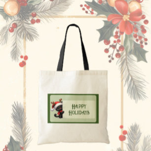 Cute Christmas Cat - Happy Holidays Tote Bag